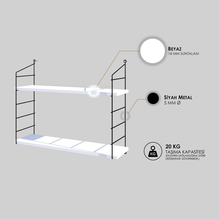 Hanah Home Armoni 2'li - Blanco